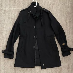 G-Star heavy peacoat very warm.